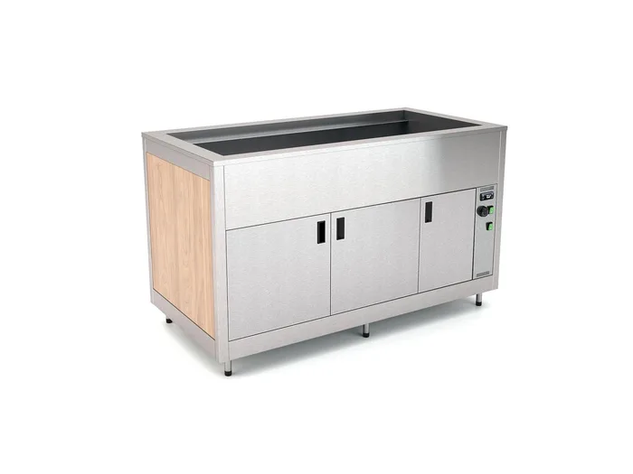 Ventilaatoriga Bain-Marie soojendusega Puhvetilaud alumise sektsiooniga OMNIA 2BM/SC